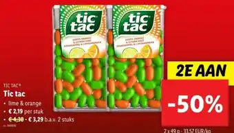 Lidl Tic tac lime & orange aanbieding