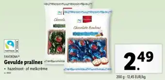 Lidl Favorina gevulde pralines aanbieding