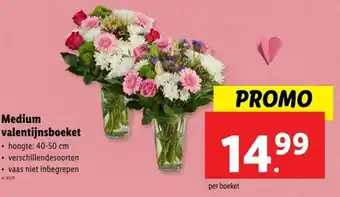 Lidl Medium valentijnsboeket aanbieding