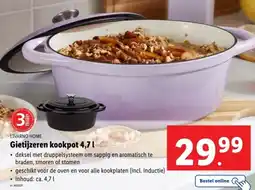 Lidl Livarno home gietijzeren kookpot aanbieding