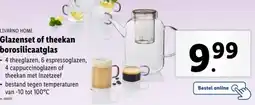 Lidl Livarno home glazenset of theekan borosilicaatglas aanbieding