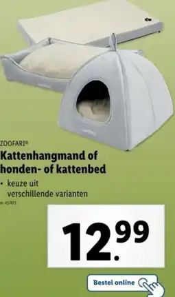 Lidl Zoofari kattenhangmand of honden- of kattenbed aanbieding