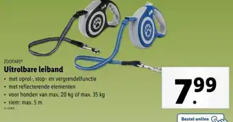 Lidl Zoofari uitrolbare leiband aanbieding