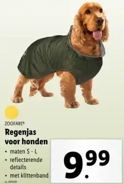 Lidl Zoofari regenjas voor honden aanbieding