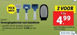 Lidl Zoofari verzorgingsborstel voor huisdieren aanbieding