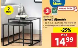 Lidl Livarno home set van 2 bijzettafels aanbieding