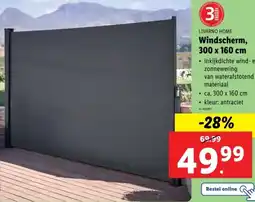 Lidl Livarno home windscherm aanbieding