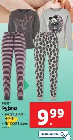 Lidl Disney pyjama aanbieding