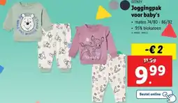 Lidl Disney joggingpak voor baby's aanbieding