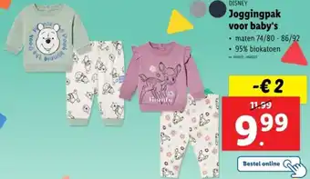 Lidl Disney joggingpak voor baby's aanbieding