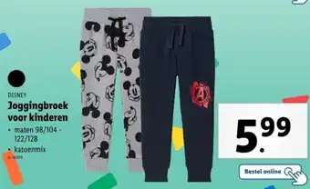 Lidl Disney joggingbroek voor kinderen aanbieding