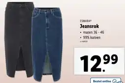 Lidl Esmara jeansrok aanbieding