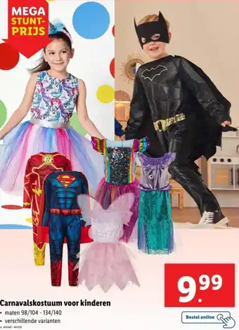 Lidl Carnavalskostuum voor kinderen aanbieding