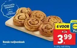 Lidl Ronde rozijnenkoek aanbieding