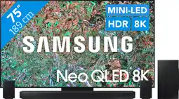 Coolblue Samsung Neo QLED 8K 75QN800D (2024) + Barre de Son aanbieding