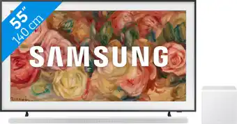 Coolblue Samsung The Frame 55LS03D (2024) + Samsung HW-S801D Blanc aanbieding