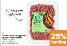 Albert Heijn AH Terra plantaardig gehakt op basis van veldbonen aanbieding