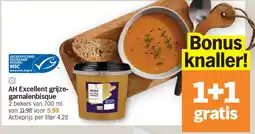 Albert Heijn AH Excellent grijzegarnalenbisque aanbieding