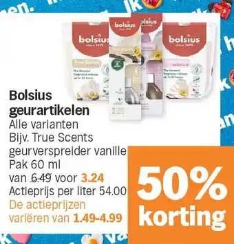 Albert Heijn Bolsius geurartikelen aanbieding