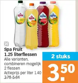 Albert Heijn Spa Fruit 1.25 literflessen aanbieding