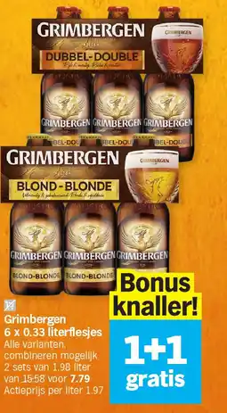 Albert Heijn Grimbergen 6 x 0.33 literflesjes aanbieding