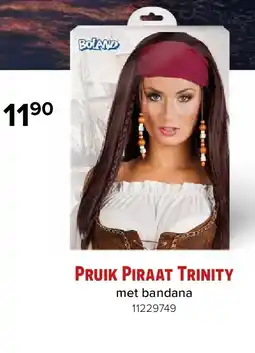 Euroshop Pruik Piraat Trinity met bandana aanbieding