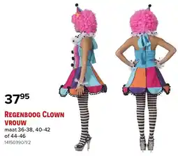 Euroshop Regenboog Clown vrouw aanbieding