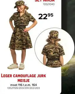 Euroshop Leger camouflage jurk meisje aanbieding