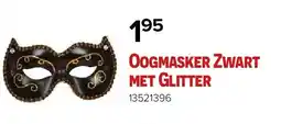 Euroshop Oogmasker Zwart met Glitter aanbieding