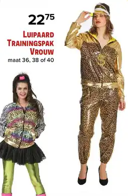 Euroshop Luipaard Trainingspak Vrouw aanbieding