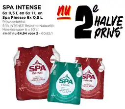 Jumbo SPA INTENSE 6x 0,5 L en 6x 1 L en Spa Finesse 6x 0,5 L aanbieding