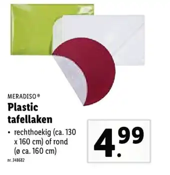 Lidl Meradiso Plastic tafellaken aanbieding
