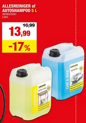 Hubo Karcher allesreiniger of autoshampoo aanbieding