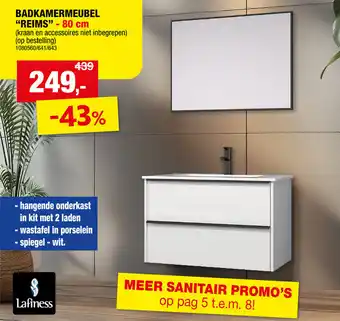 Hubo Lafiness badkamermeubel Reims aanbieding