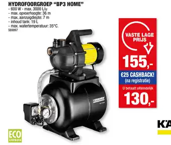 Hubo Karcher hydrofoorgroep "BP3 home" aanbieding