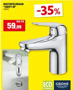 Hubo Grohe wastafelkraan swift M aanbieding