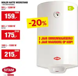 Hubo Sitam boiler natte weerstand aanbieding