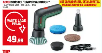 Hubo Bosch accu borstel "universalbrush" aanbieding