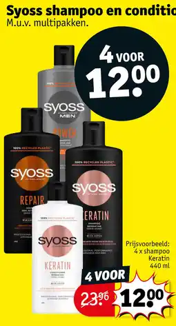 Kruidvat Syoss shampoo en conditioner aanbieding