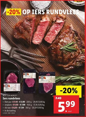 Lidl Iers rundvlees aanbieding