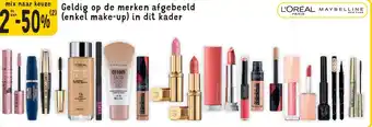 Cora Geldig op de merken afgebeeld (enkel make-up) in dit kader aanbieding