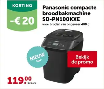 AVEVE Panasonic compacte broodbakmachine -SD-PN100KXE aanbieding