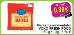 Cora Geraspte emmentaler YOKO FRESH FOOD aanbieding