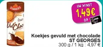 Cora Koekjes gevuld met chocolade ST GEORGES aanbieding