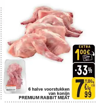 Cora 6 halve voorstukken van konijn PREMIUM RABBIT MEAT aanbieding