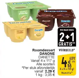 Cora Roomdessert DANONE aanbieding