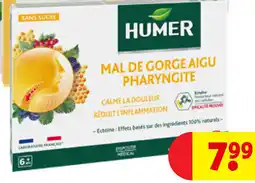 Kruidvat Humer mal de gorge aigu pharyngite aanbieding