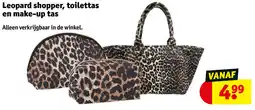 Kruidvat Leopard shopper, toilettas en make-up tas aanbieding