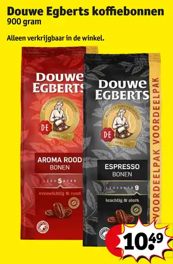 Kruidvat Douwe Egberts koffiebonnen aanbieding