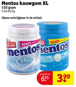 Kruidvat Mentos kauwgom XL aanbieding